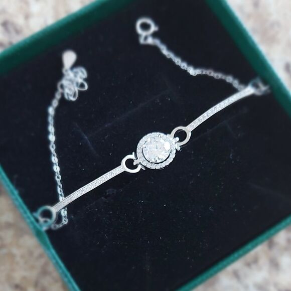 1 Carat Moissanite Bracelet 925 Sterling Silver - Picture 3 of 9